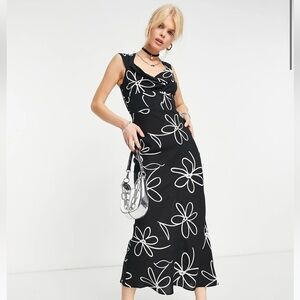 ASOS Design Cowl Neck Corset Dress